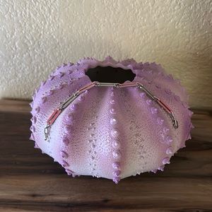 Sterling silver paper clip pink enamel bracelet